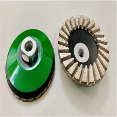Rubber filled cup wheel