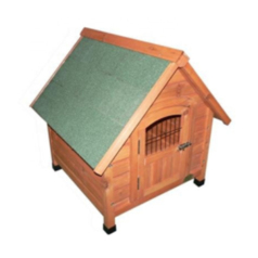 Classical wooden dog kennel