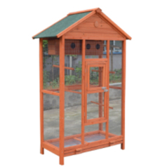 Large Wooden Aviary Bird Cage With Run
