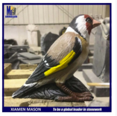 Factory Custom Made Colorized Bird Granite Stalue