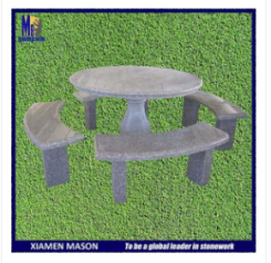wholesale China G603 Grey Granite Table And Chair Sel