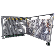Vertical Glide Out Slab Storage Rack 