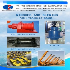 WINCHES AND SLEWING FOR HYDRAULIC CRANE