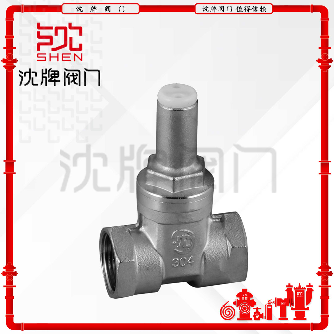 _不锈钢内螺纹机械防盗闸阀 FZ15X-16P_