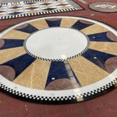 Marble floor Mosaic water knife works